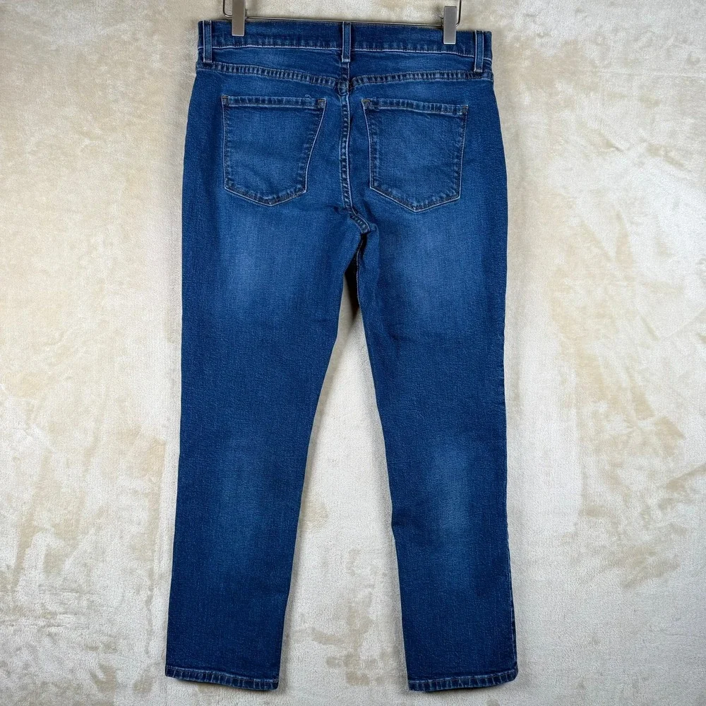 Mott & Bow Mid Rise Slim Boyfriend‎ Jeans Medium Indigo Wash 29x28 Quality Denim